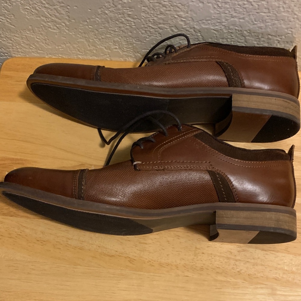 Sonoma  Goods For Life Men's Freer Oxford Shoes Cognac Brown Size 9M - Picture 4 of 8